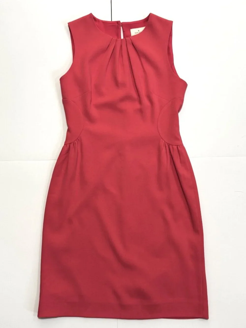 Kate Spade New York Sleeveless Coral Sheath Dress Size 4 Polyester Blend Knee-Le